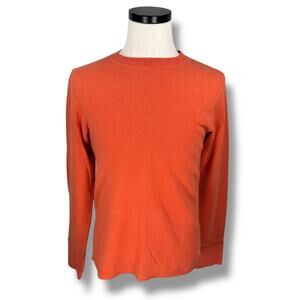 Relwen Sweater Men’s Small Orange Cotton Long Sleeve Lightweight Winter Pullover